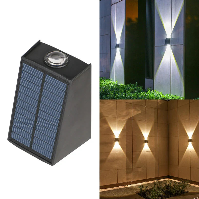 Applique solaire SolarBeam Duo | Lumière vers le haut et vers le bas | Contrôle intelligent de la lumière | Résistante aux intempéries