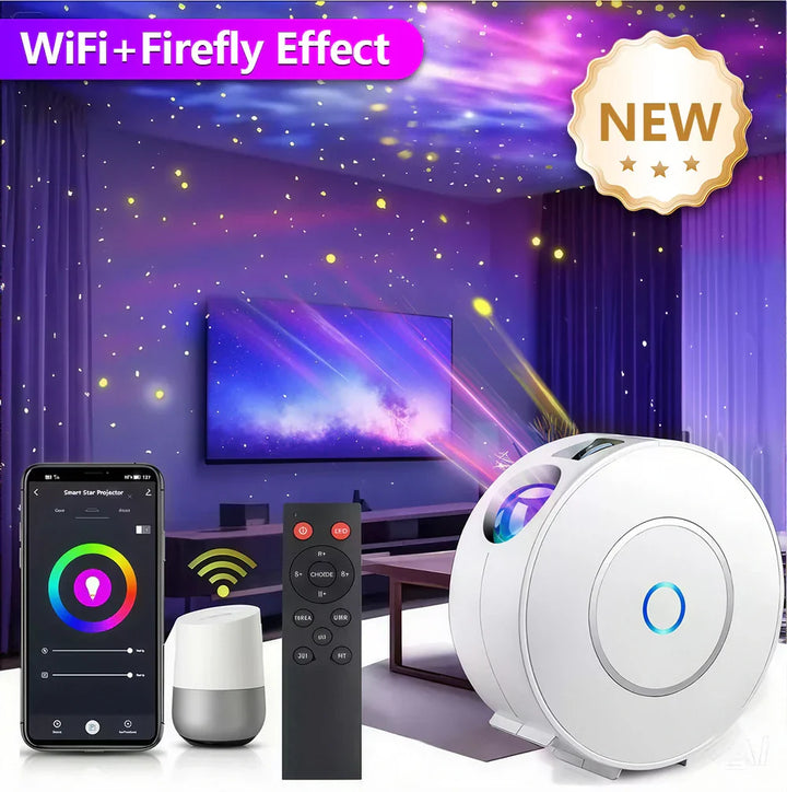 Nebuligh Smart Galaxy Projecteur d'étoiles | Contrôle par application et vocal | 16 millions de couleurs | Minuterie et mode musique | Compatible avec Alexa et Google Home