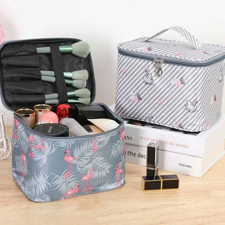 Trousse de maquillage Bellavie XL | Résistante à l'eau & Portable | Grande capacité | Tissu Oxford résistant
