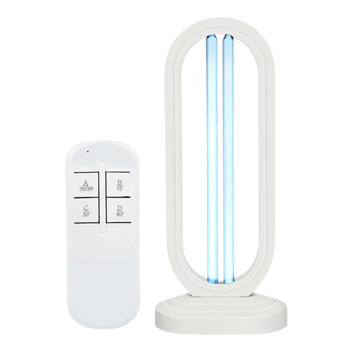 Lampe de désinfection Purevia UV-C | 38W | Avec télécommande & 3 niveaux de minuterie | UV + Ozone | 41,5 × 18 cm