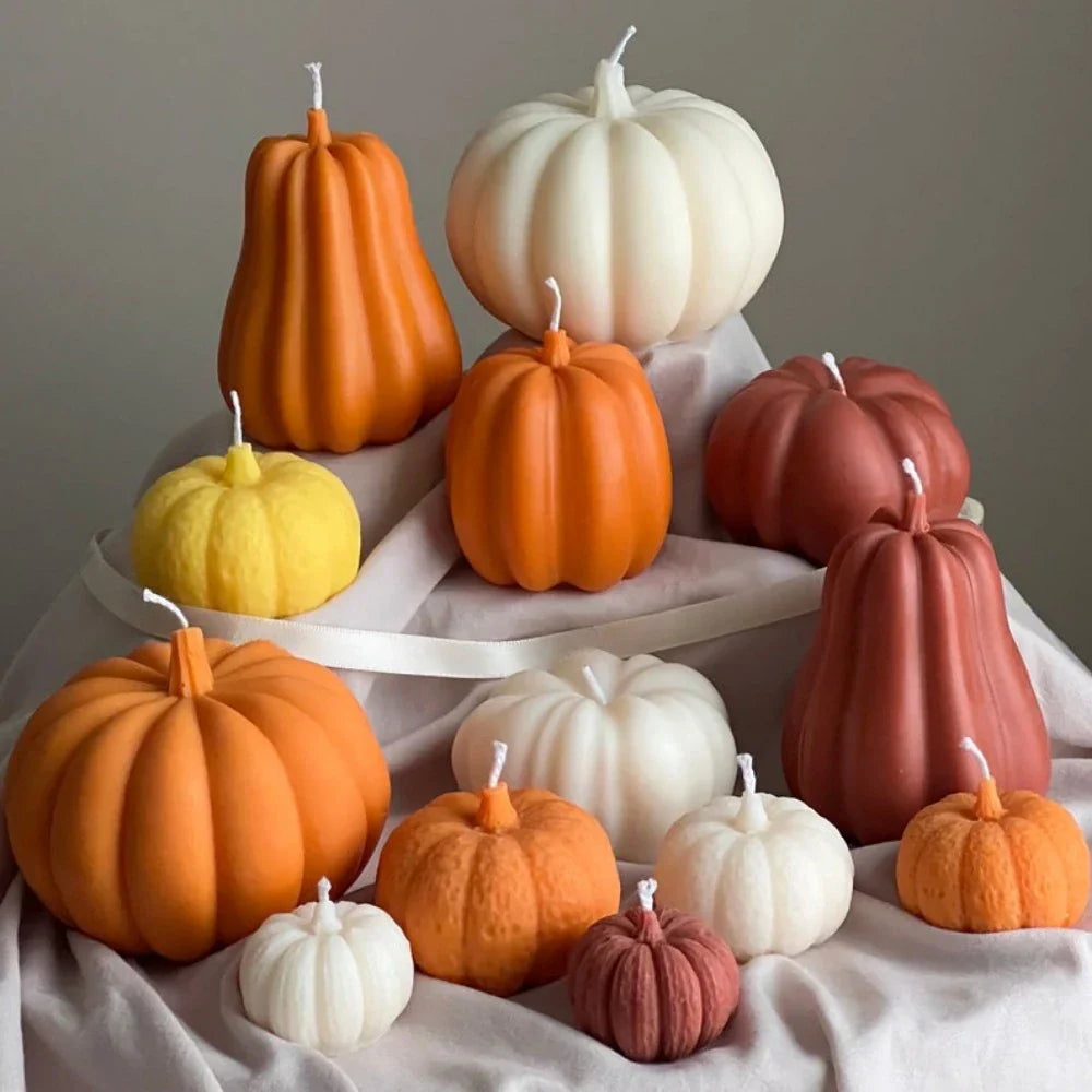 Moule de Bougie Citrouille | Moule en Silicone pour Bougies Parfumées | Réutilisable & Flexible | DIY Automne & Halloween