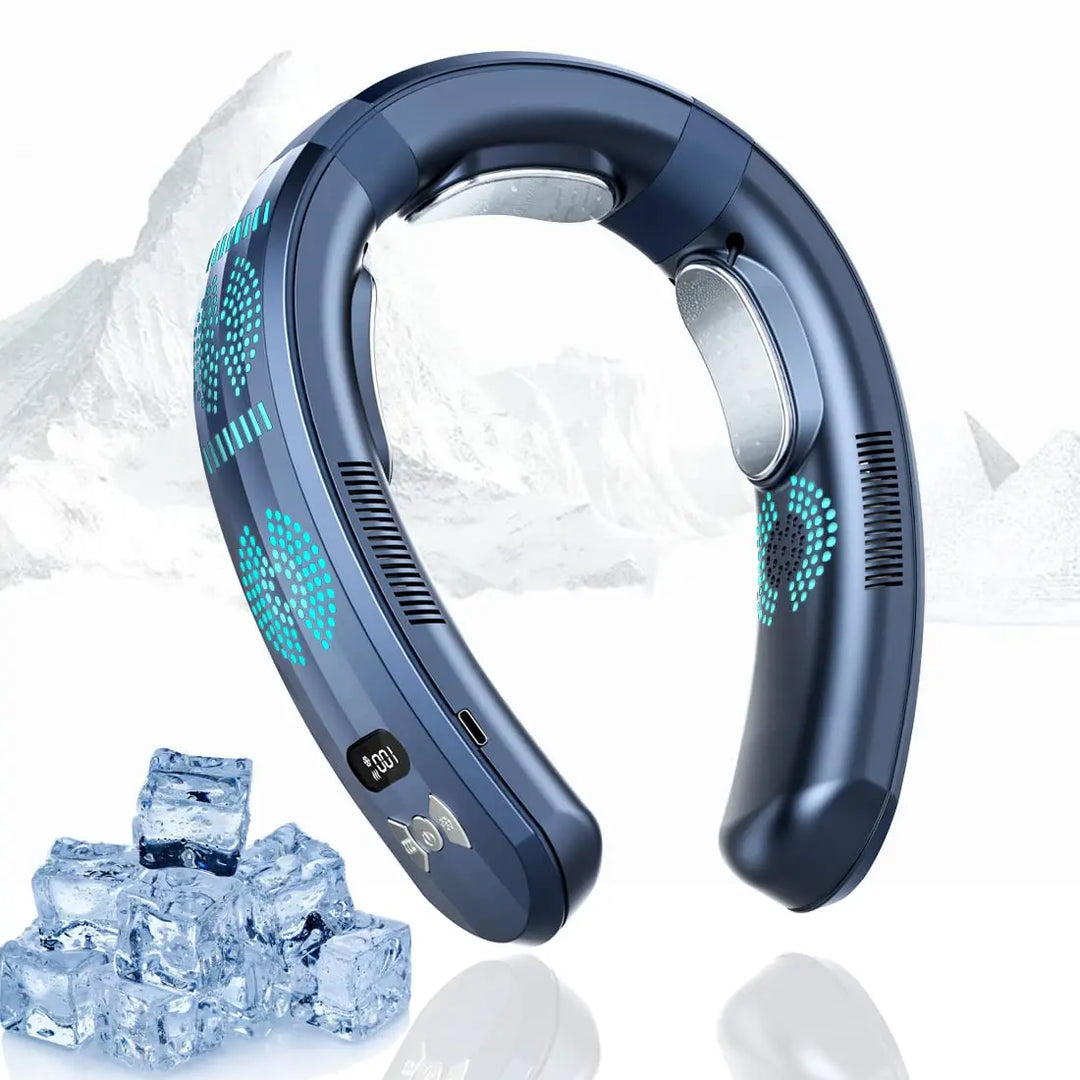 ClimaHalo Climatisation Portable pour le Cou 2025 | Refroidissement, Ventilation & Chauffage 3-en-1 | Rechargeable par USB | Batterie de 6000mAh | Pour l'Été & l'Hiver