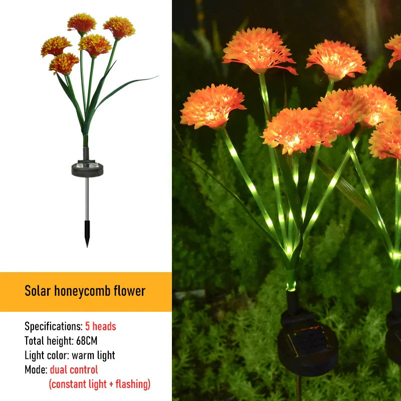 Lampes de jardin solaires PapillonGlow | 6 têtes de fleurs en forme de papillon | Contrôle intelligent de la lumière | Lampes solaires décoratives pour espaces extérieurs