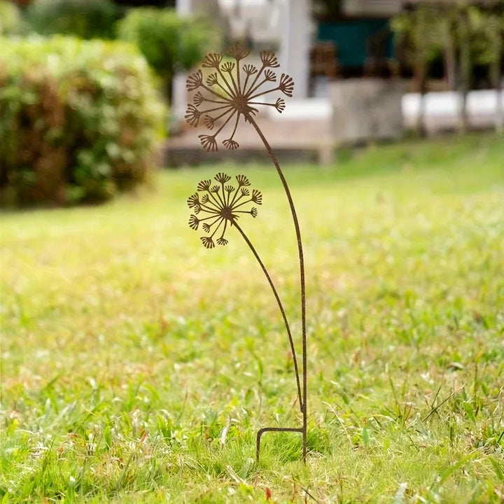 Florandis Pièce de jardin en métal en forme de fleur | Tige décorative pour balcon, parterre et pot de fleurs | Résistante aux intempéries et riche en détails