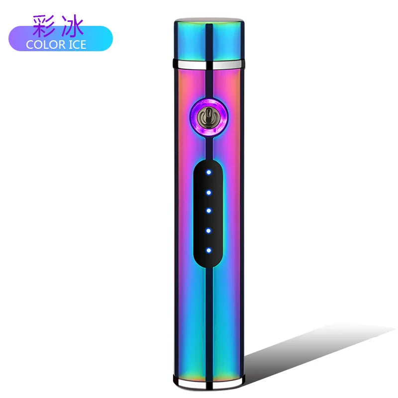 Voltrino Zylinder-USB-Feuerzeug | Technologie à double arc | Rechargeable & Résistant au vent | Élégant boîtier en métal pour hommes