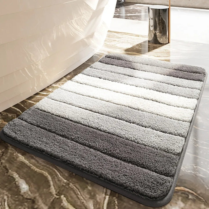 AquaLoom Tapis de Bain | Rayé | Doux & Antidérapant | 40 x 60 cm | Plusieurs Couleurs