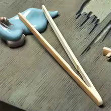 Pinces en bambou Naturora Grip18 | Ensemble de 2 pinces de cuisine en bois | 18 cm | Idéal pour le pain grillé, le bacon, la glace et le thé – résistant à la chaleur et durable