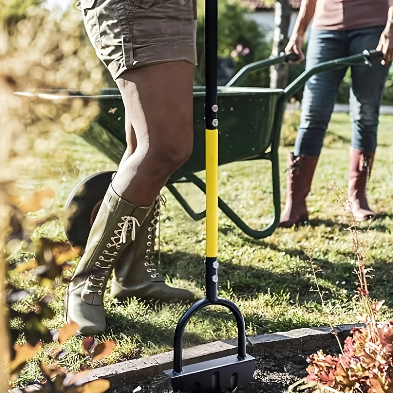EdgeMaster Outil de Bordure de Pelouse | Design en Demi-Lune avec Dentelure | Outil Manuel pour des Bordures de Pelouse & Jardins Propres