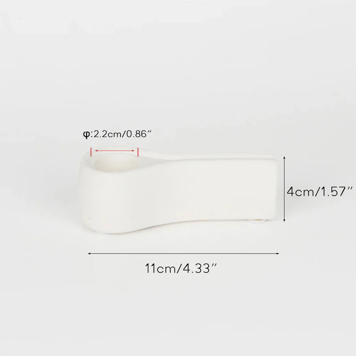 LUXORA Porte-bougie | Forme cylindrique | Argenté | Décoration moderne en céramique