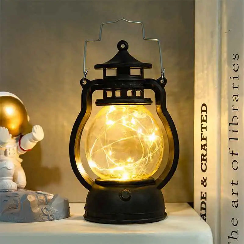 Luminara Lanterne Rétro | Support de Bougie LED | Fonctionne sur Piles & Sûr | Lumière de Table & Décorative 15×7×7 cm