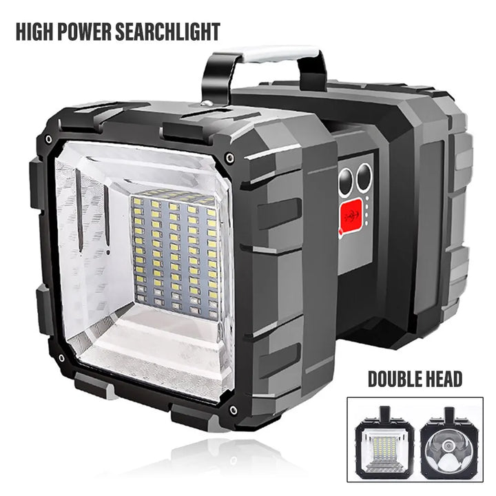 Projecteur LED à batterie DualonX Pro | 40 W | Lampe double avec 7 modes d'éclairage | Rechargeable et étanche IP64 | Fonction powerbank