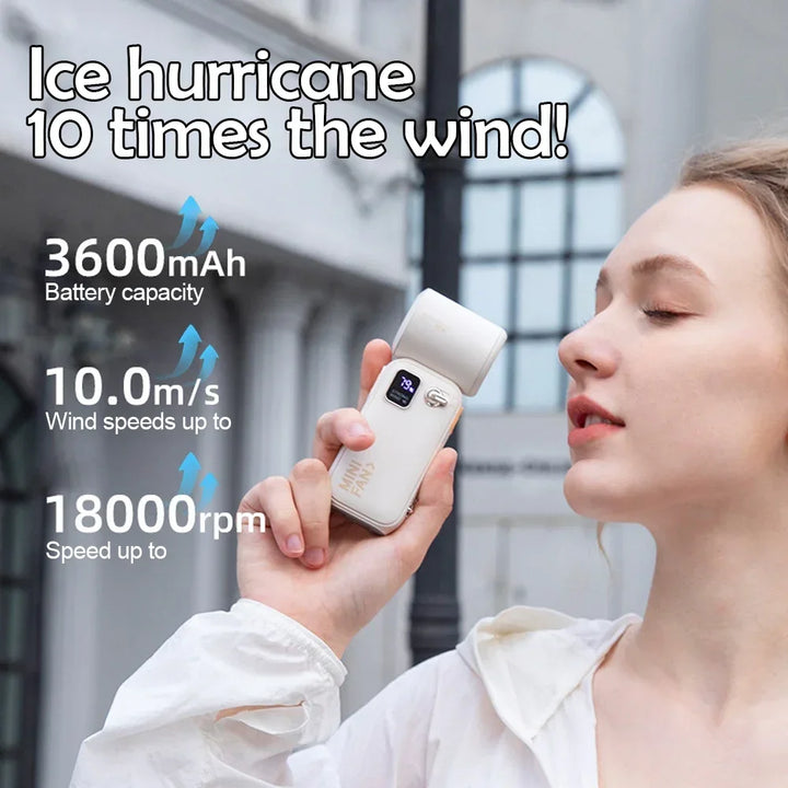 RetroBreeze C06 Mini-Ventilateur | 100 Vitesses | USB-C | Compact & Élégant