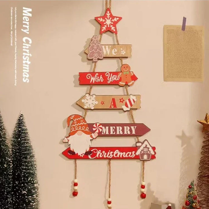 Pendentif en bois NordicCharm | Décoration de Noël à suspendre | Ornement fait main pour arbre, mur et fenêtre | Décoration festive 2025–2026