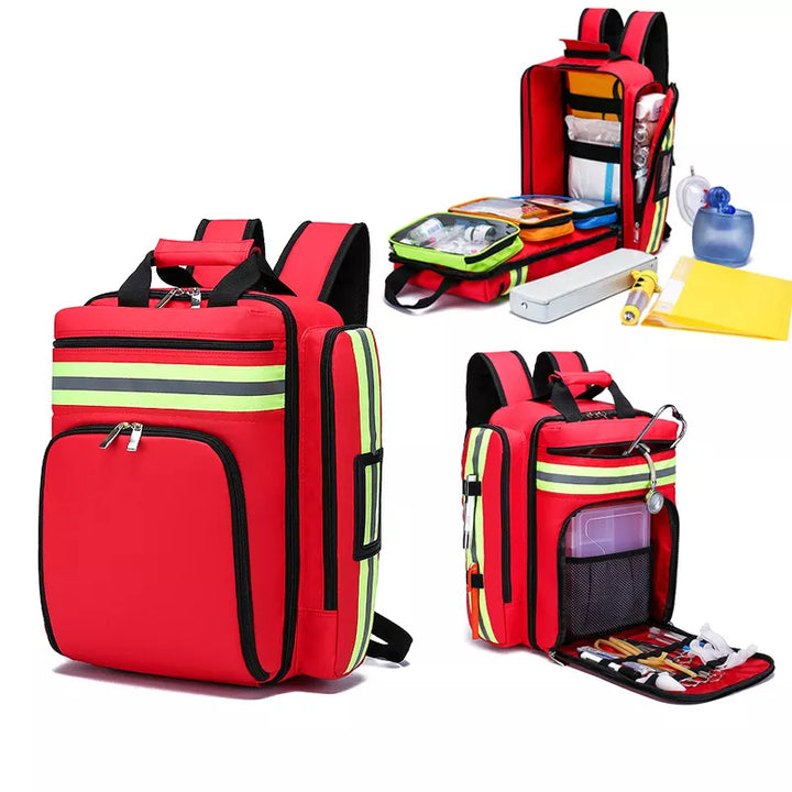 Sac à dos d'urgence SafePak Rescue+ | Étanche & Réfléchissant | Pour premiers secours & survie | 45×35×15 cm