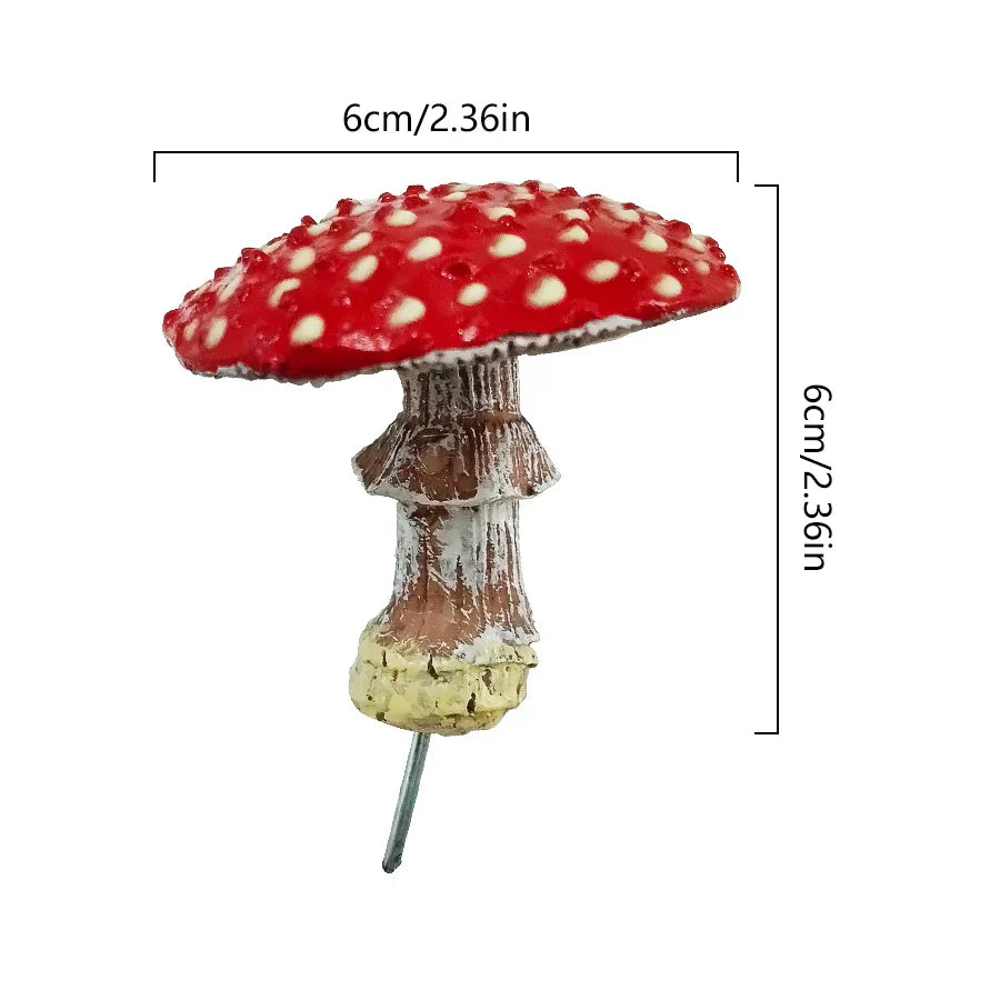 Figurine Mini-Champignon Lumiora GlowShrooms | Ensemble de 3 Décorations de Jardin en Résine | Brille dans le Noir | Pour Jardins de Fées, Plantes en Pot & Paysages DIY