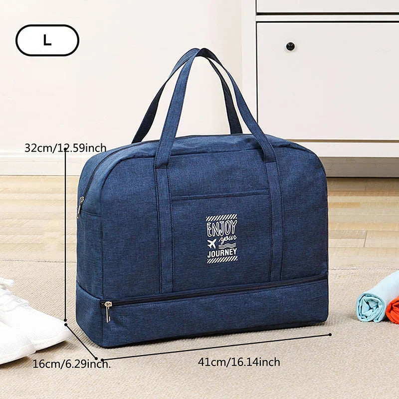 Lugviva Sac de voyage pliable pour femmes | Grand sac de week-end en tissu Oxford | Sac à main pour voyages, quotidien et sport