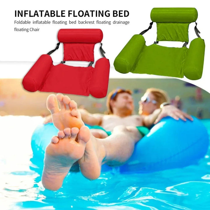 Chaise suspendue gonflable | Réglable & Portable | AquaLiva Pool-Lounge pour plage & piscine – 100×120 cm
