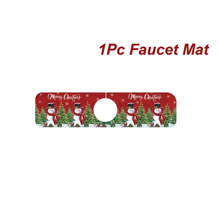 Tapis de lavage de Noël Nordivelle | Absorbant & Antidérapant | Lavable | Décoration de Noël festive pour la cuisine & la maison