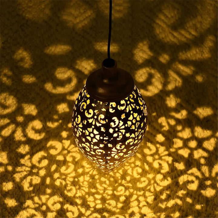 Lumivis SolArt Lampe de jardin solaire en forme de goutte | Étanche & effet de projection | Métal | Pour balcon, terrasse & extérieur