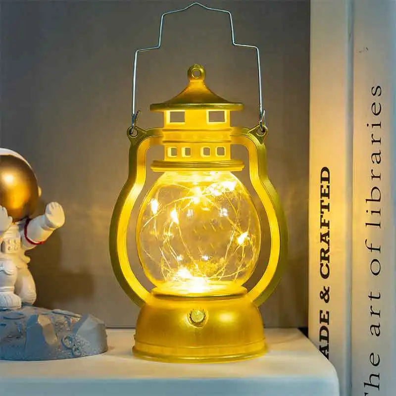 Luminara Lanterne Rétro | Support de Bougie LED | Fonctionne sur Piles & Sûr | Lumière de Table & Décorative 15×7×7 cm