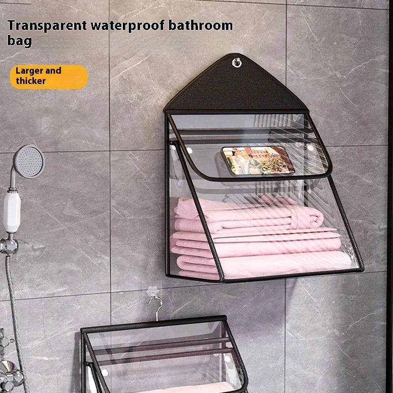 Organisateur suspendu ClarityBag | Imperméable & Transparent | Grande Capacité | Rangement Salle de Bain & Cosmétique