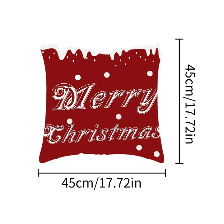 Housse de coussin de Noël Lunavia | Impression 2D | Design Père Noël | 45×45 cm | Décoration de Noël festive & idée cadeau