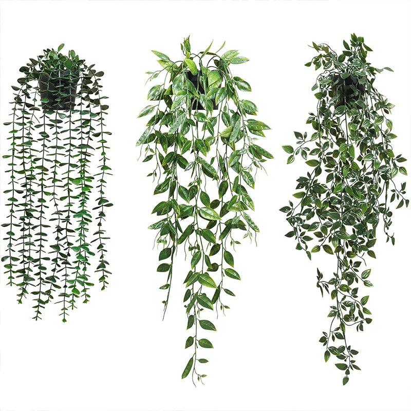 VerduraLine Plante Artificielle Suspendue | Toujours Vert & Sans Entretien | 90 cm Décoration | Design Naturel Frais