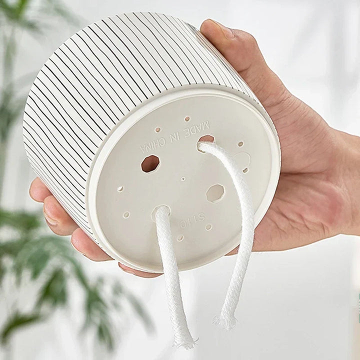 FLORANO Pot de Fleurs | Plastique avec Réserve d'Eau | Amovible | Design Ice-Crack & Zebra