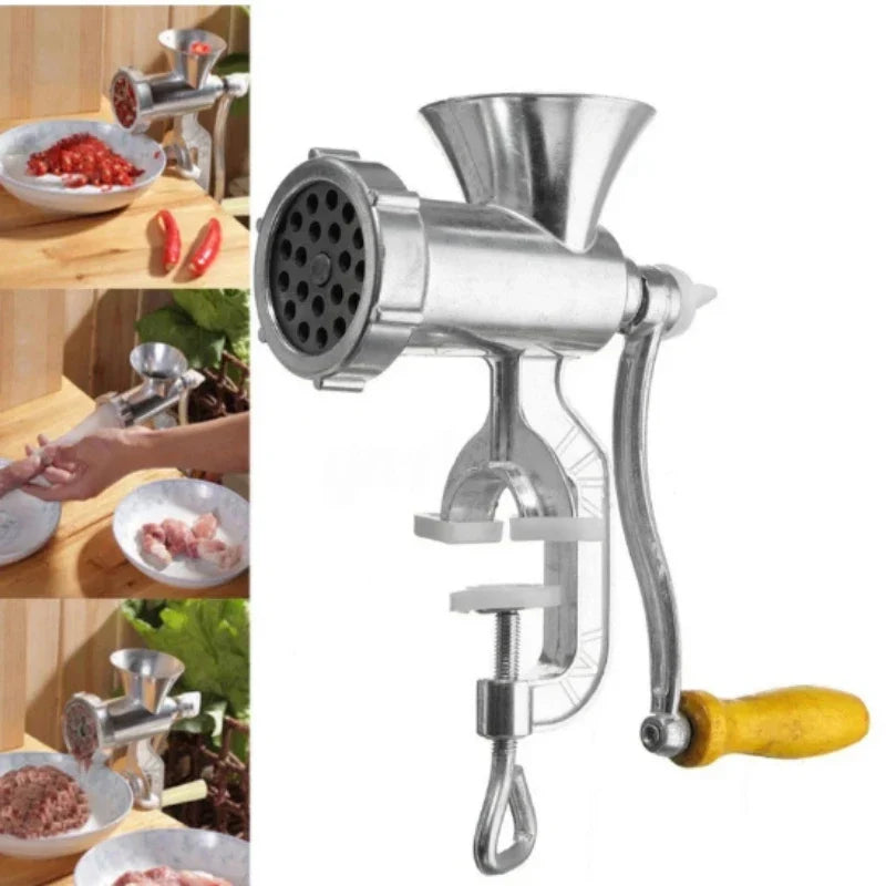 Hachoir Kraftivo | Manuel | Alliage d'aluminium | Pour viande hachée, saucisses & pâte