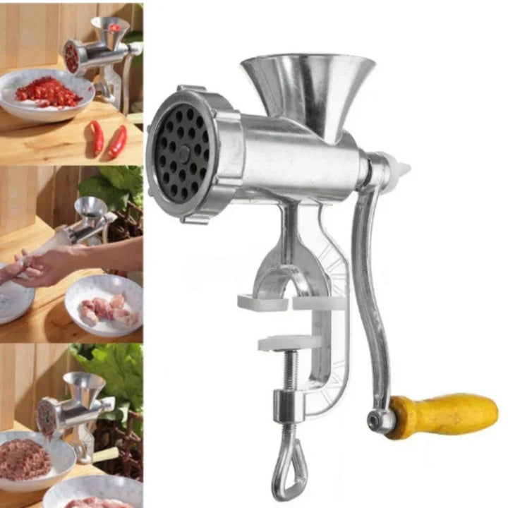 Hachoir Kraftivo | Manuel | Alliage d'aluminium | Pour viande hachée, saucisses & pâte