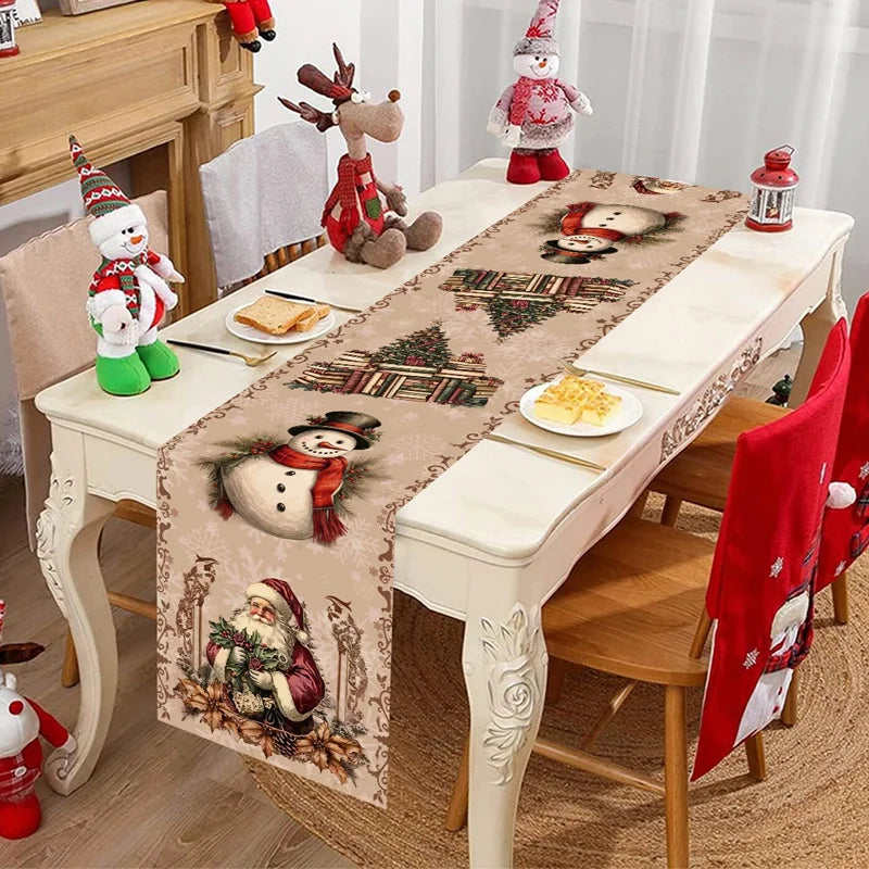FestiLoom Nappe de Noël | Design « Joyeux Noël » | 100 % Polyester | Décoration festive pour Noël & Nouvel An 2025/2026