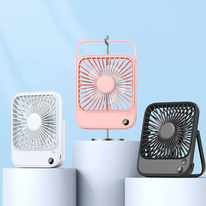 MiniVent Power | Ventilateur de table avec fonction batterie externe | Batterie de 5000mAh | 4 niveaux & Ultra Silencieux