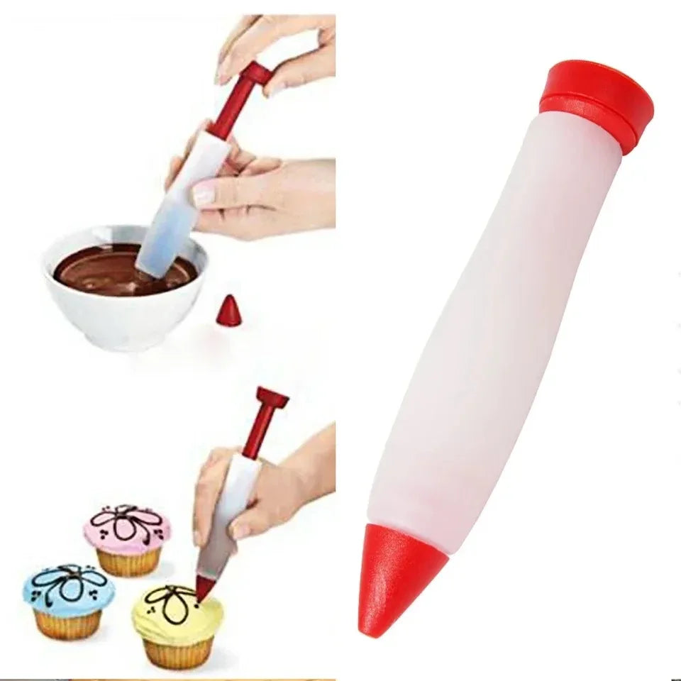 ChocoArt Stylo de Décoration | Stylo en Silicone pour Gâteaux, Chocolat & Sauces | Alimentaire