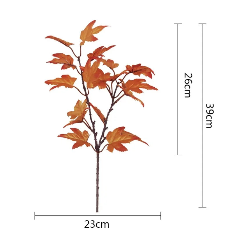 Leaforia | Branche d'érable artificielle | Décoration d'automne | 39 cm | Pour la maison & le jardin