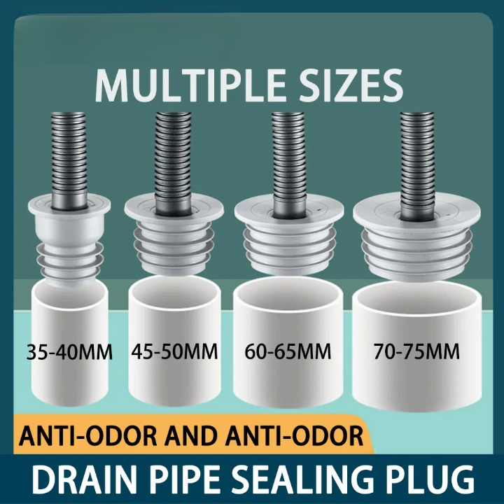 Joint de drainage en silicone DRAINLOK | Stop odeurs & protection contre les insectes | Pour tuyaux de 3,5 à 7,5 cm | Set de 2