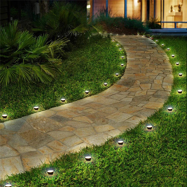 LumiVerde Solar-Gartenlicht | Système LED 10-en-1 | Changement de couleur RGB | Étanche IP65 | Pour pelouse, parterres et décoration