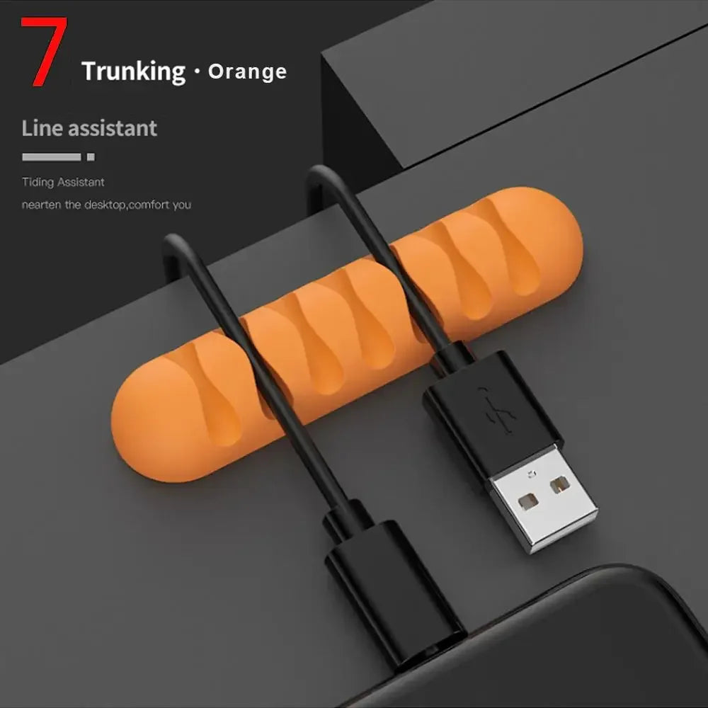 KabelFix Clip | Support de câble en silicone | Auto-adhésif & Flexible | Pour USB, écouteurs & câbles de charge