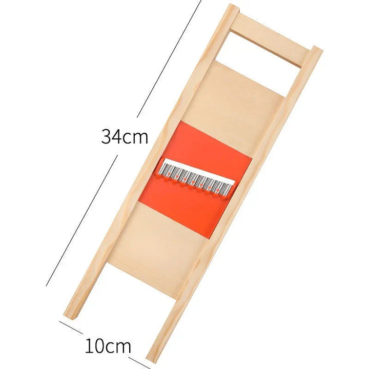 Gridello Coupe-Pommes de Terre | Appareil de Découpe en Acier Inoxydable | Pour Frites, Chips & Légumes | 34 cm de Longueur