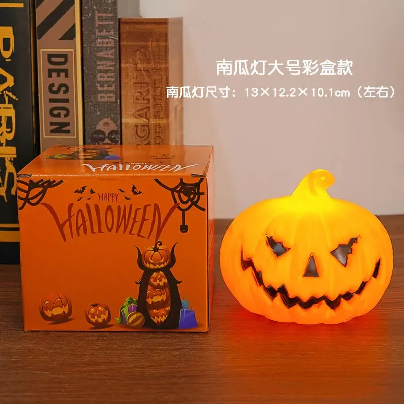 Lanterne Halloween JackoGlow | Éclairée par LED | Décoration de citrouille réutilisable | Salon, jardin & fête
