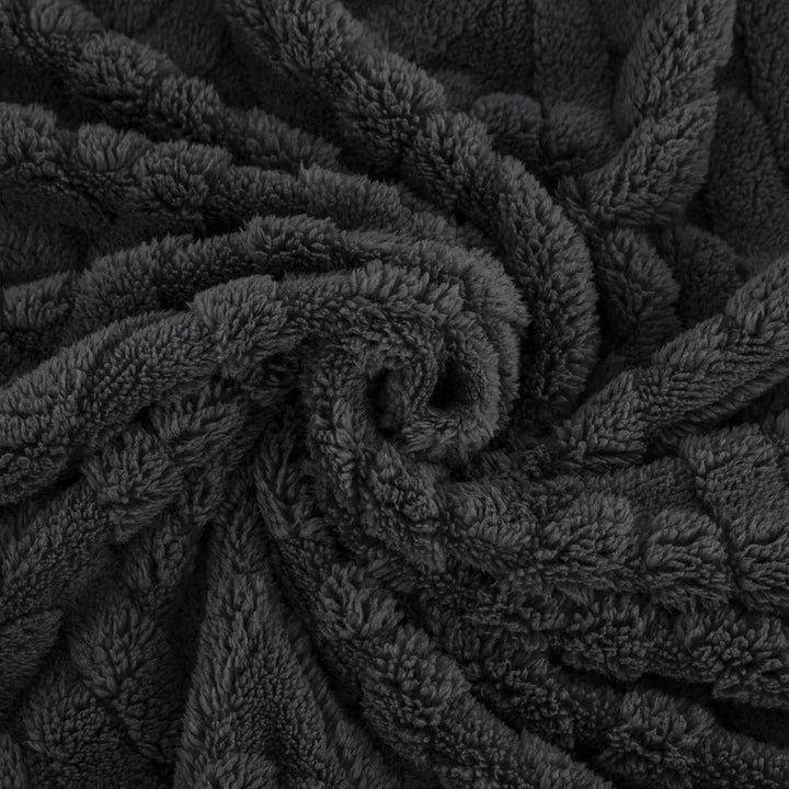 Couverture en Fleece Jacquard CozyWeave | Simple & Double Face | Doux Fleece Tafu & Shu en Coton | Pour l'Automne & l'Hiver
