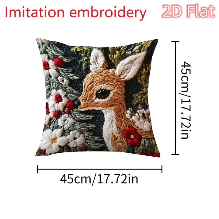 Housse de coussin de Noël Lunavia | Impression 2D | Design Père Noël | 45×45 cm | Décoration de Noël festive & idée cadeau