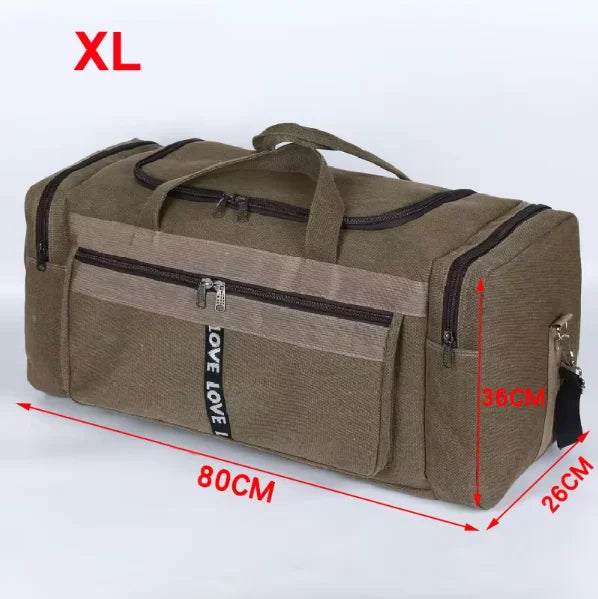 Sac de voyage Bravion GearBag | XL Sac de sport et d'entraînement en toile imperméable | Sac à bandoulière pour hommes | 80×26×36 cm ou 60×23×32 cm