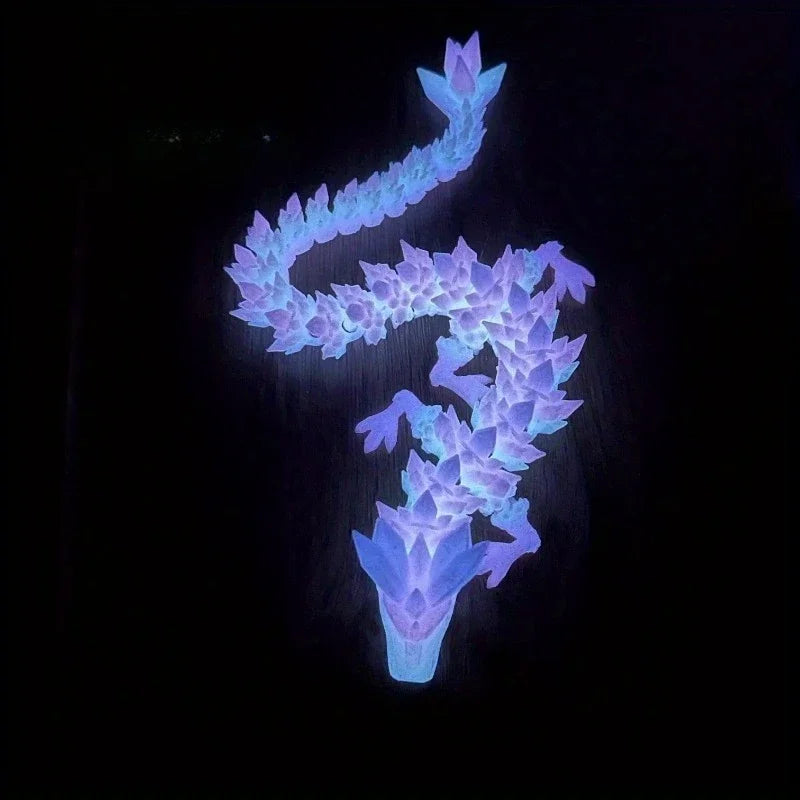 DracoLume Sculpture de dragon LED imprimée en 3D | 22 cm | Décoration lumineuse pour aquarium, chambre et bureau