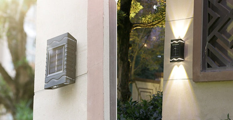 Lampe solaire extérieure SOLVARA | IP65 résistant aux intempéries | Capteur crépusculaire automatique | 12x6,5 cm | Blanc chaud ou blanc froid