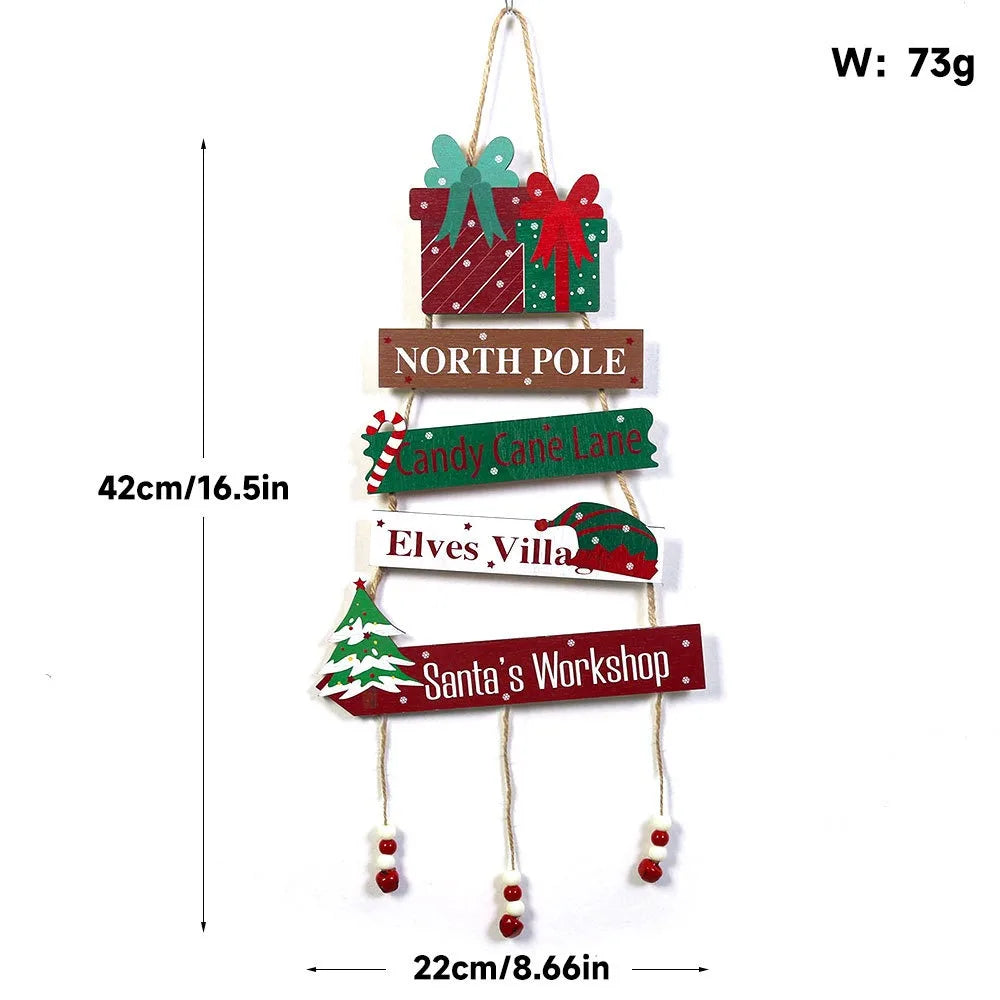 Pendentif en bois NordicCharm | Décoration de Noël à suspendre | Ornement fait main pour arbre, mur et fenêtre | Décoration festive 2025–2026