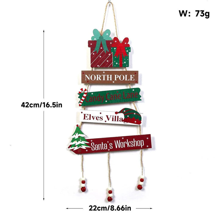 Pendentif en bois NordicCharm | Décoration de Noël à suspendre | Ornement fait main pour arbre, mur et fenêtre | Décoration festive 2025–2026