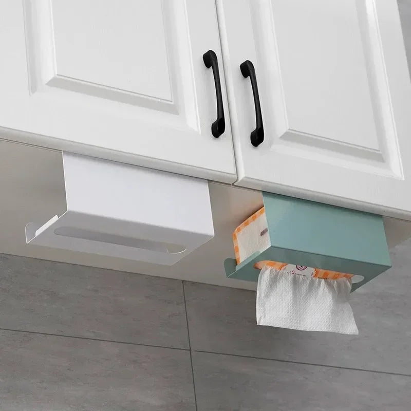 Support de rouleau de cuisine IronEase | Support de serviette en papier sous meuble en fer | Support multifonctionnel pour armoire, mur et table