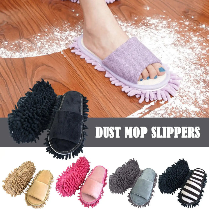 CleanSteps Chaussons en Microfibre | Chaussures 2-en-1 & Mop | Lavables & Antidérapants | Convient à tous les types de sols