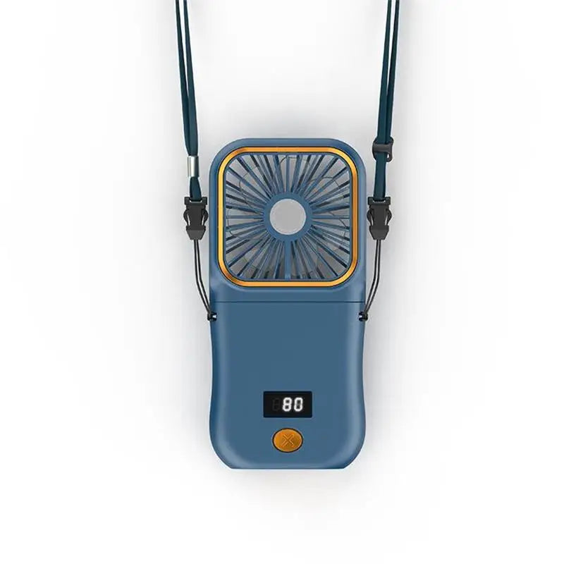Airlio Ventilateur USB Pliable 3000mAh | Refroidisseur d'air à 4 vitesses | Ventilateur à main, de table & de cou | Fonction Powerbank | Pivote à 180°