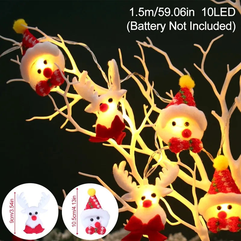 Guirlande lumineuse LED Bonhomme de Neige Frostella | Décoration de Noël Intérieure | Blanc Chaud & Fonctionnement sur Piles | Design Noël 2025